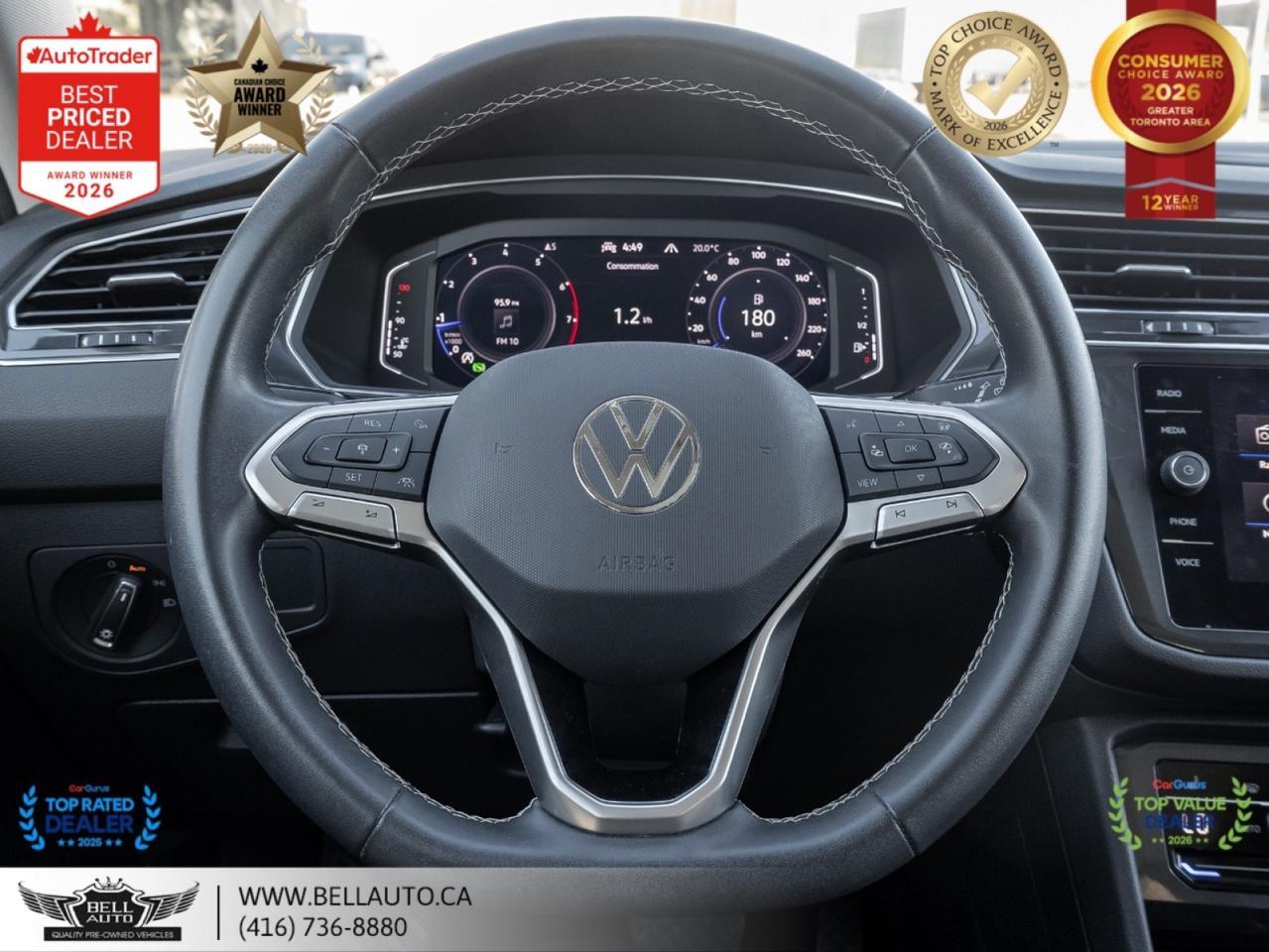2022 Volkswagen Tiguan Comfortline | B.CAM | PANO | LTHR | WRLSCHRGR | NOACCIDENT Toronto ON