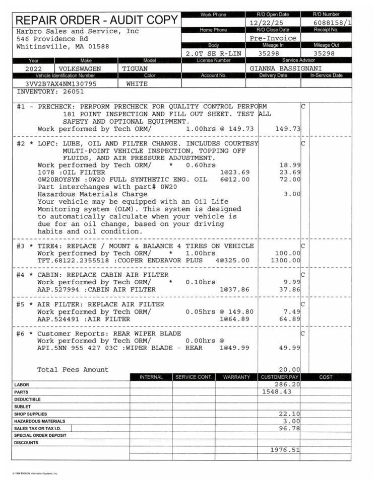 2022 Volkswagen Tiguan SE - PANORAMIC SUNROOF - 1 OWNER Webster MA