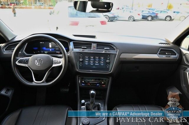 2022 Volkswagen Tiguan SE / AWD / Auto Start / Power & Heated Leather Seats / Panoramic Sunroof / Adaptive Cruise Control / Lane Departure & Blind Spot Alert / Apple CarPlay & Android Auto / Back Up Camera / 29 MPG / 1-Owner Anchorage AK
