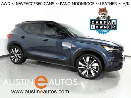 2022 Volvo XC40 Recharge P8 eAWD Twin Ultimate *NAVIGATION, PILOT ASSIST, ADAPTIVE CRUISE, SAFETY ALERTS, 360 VIEW CAMERAS, PANORAMA MOONROOF, LEATHER, HEATED SEATS/STEERING, 20 INCH WHEELS, WIRELESS CHARGING, HARMAN/KARDON Round Rock TX