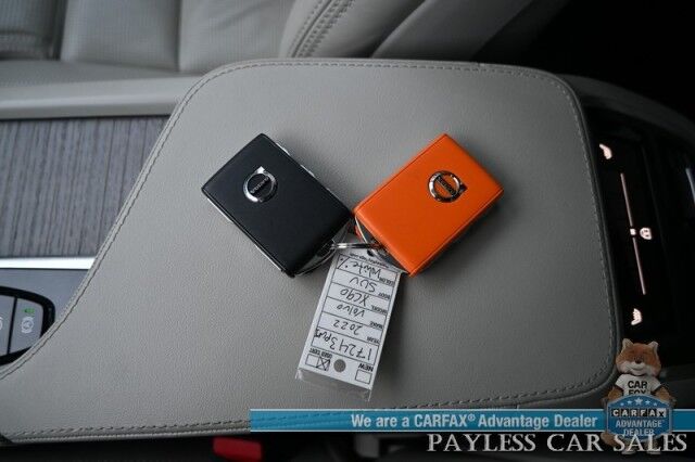 2022 Volvo XC90 Inscription / AWD / Lounge, Climate & Advanced Pkg / Heated & Cooled Leather Seats / Heated Steering / NAV / Sunroof / Bowers & Wilkins Speakers / Air Suspension / Adaptive Cruise / HUD / Back Up Cam / 3rd Row / Seats 6 / Tow Pkg Anchorage AK