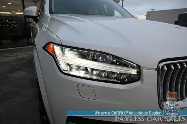 2022 Volvo XC90 Inscription / AWD / Lounge, Climate & Advanced Pkg / Heated & Cooled Leather Seats / Heated Steering / NAV / Sunroof / Bowers & Wilkins Speakers / Air Suspension / Adaptive Cruise / HUD / Back Up Cam / 3rd Row / Seats 6 / Tow Pkg Anchorage AK