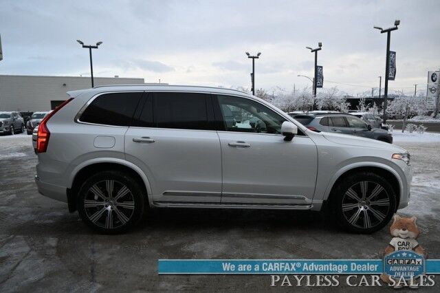 2022 Volvo XC90 Inscription / AWD / Lounge, Climate & Advanced Pkg / Heated & Cooled Leather Seats / Heated Steering / NAV / Sunroof / Bowers & Wilkins Speakers / Air Suspension / Adaptive Cruise / HUD / Back Up Cam / 3rd Row / Seats 6 / Tow Pkg Anchorage AK