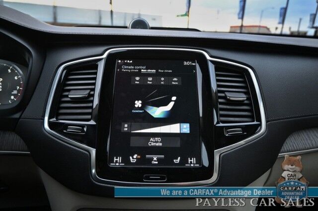 2022 Volvo XC90 Inscription / AWD / Lounge, Climate & Advanced Pkg / Heated & Cooled Leather Seats / Heated Steering / NAV / Sunroof / Bowers & Wilkins Speakers / Air Suspension / Adaptive Cruise / HUD / Back Up Cam / 3rd Row / Seats 6 / Tow Pkg Anchorage AK