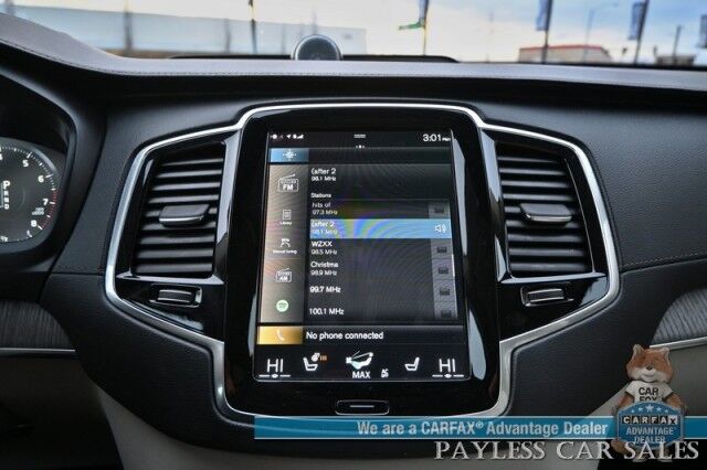 2022 Volvo XC90 Inscription / AWD / Lounge, Climate & Advanced Pkg / Heated & Cooled Leather Seats / Heated Steering / NAV / Sunroof / Bowers & Wilkins Speakers / Air Suspension / Adaptive Cruise / HUD / Back Up Cam / 3rd Row / Seats 6 / Tow Pkg Anchorage AK