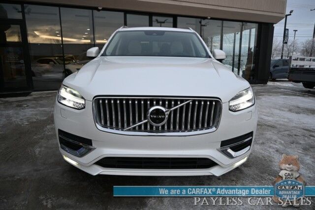 2022 Volvo XC90 Inscription / AWD / Lounge, Climate & Advanced Pkg / Heated & Cooled Leather Seats / Heated Steering / NAV / Sunroof / Bowers & Wilkins Speakers / Air Suspension / Adaptive Cruise / HUD / Back Up Cam / 3rd Row / Seats 6 / Tow Pkg Anchorage AK