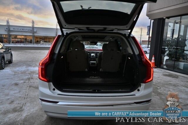 2022 Volvo XC90 Inscription / AWD / Lounge, Climate & Advanced Pkg / Heated & Cooled Leather Seats / Heated Steering / NAV / Sunroof / Bowers & Wilkins Speakers / Air Suspension / Adaptive Cruise / HUD / Back Up Cam / 3rd Row / Seats 6 / Tow Pkg Anchorage AK