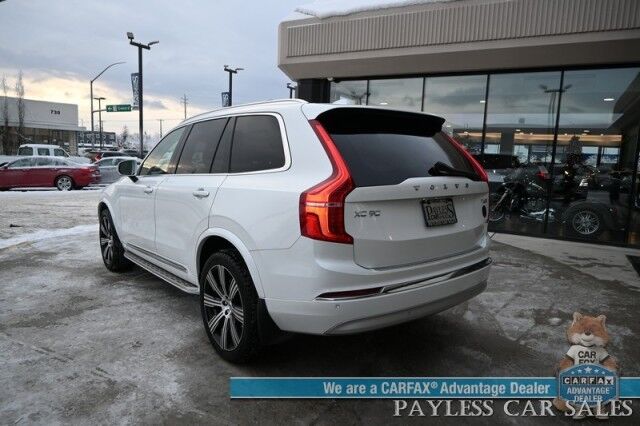 2022 Volvo XC90 Inscription / AWD / Lounge, Climate & Advanced Pkg / Heated & Cooled Leather Seats / Heated Steering / NAV / Sunroof / Bowers & Wilkins Speakers / Air Suspension / Adaptive Cruise / HUD / Back Up Cam / 3rd Row / Seats 6 / Tow Pkg Anchorage AK