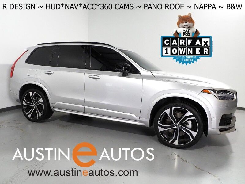 2022 Volvo XC90 Recharge Plug-In Hybrid AWD R-Design *HEADS-UP DISPLAY, NAVIGATION, ADAPTIVE CRUISE, SAFETY ALERTS, 360 CAMERAS, PANO MOONROOF, NAPPA LEATHER, HEATED SEATS/STEERING, 22 INCH WHEELS, BOWERS & WILKINS