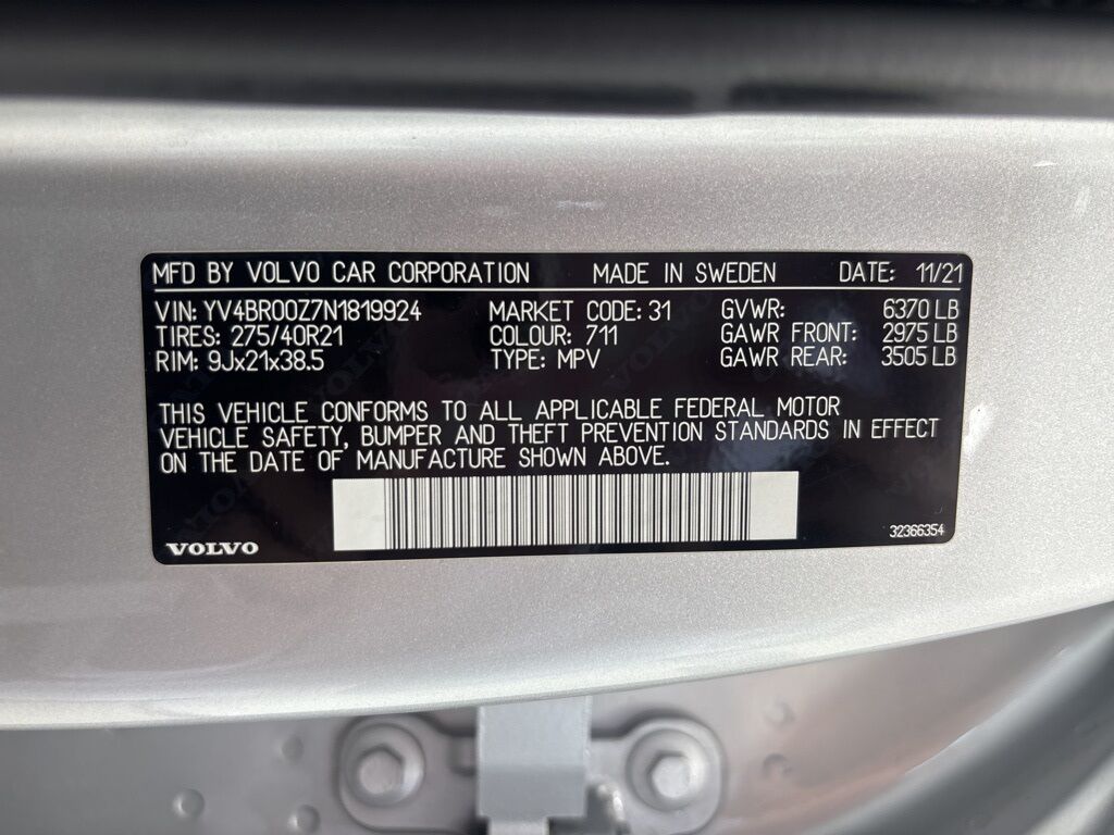2022 Volvo XC90 Recharge Plug-In Hybrid T8 Inscription Expression AWD 6 Passenger Fond du Lac WI