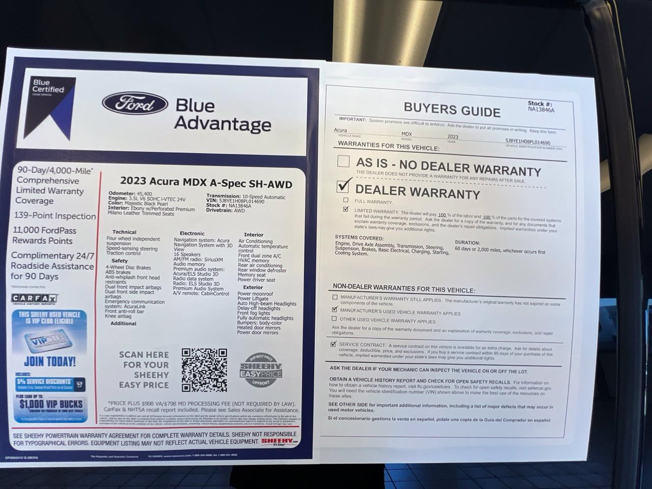 2023 Acura MDX A-Spec Richmond VA