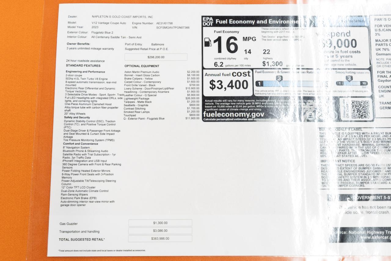 2023 Aston Martin Vantage V12 San Clemente CA