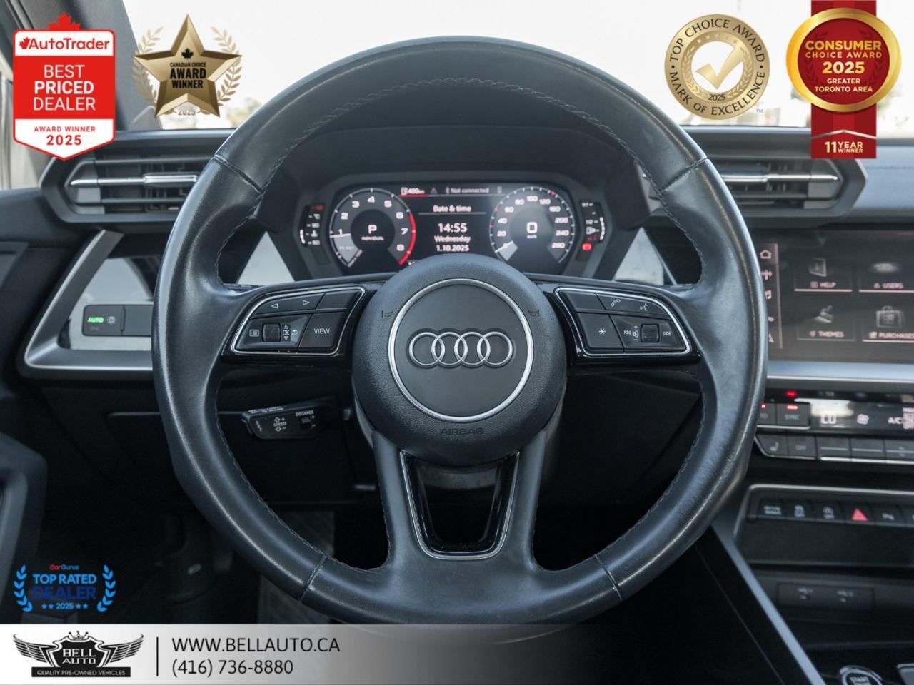 2023 Audi A3 Komfort | PANO | PARKASSIST | HTD LTHR SEATS | DIGITALDASH | NOACCIDENT Toronto ON