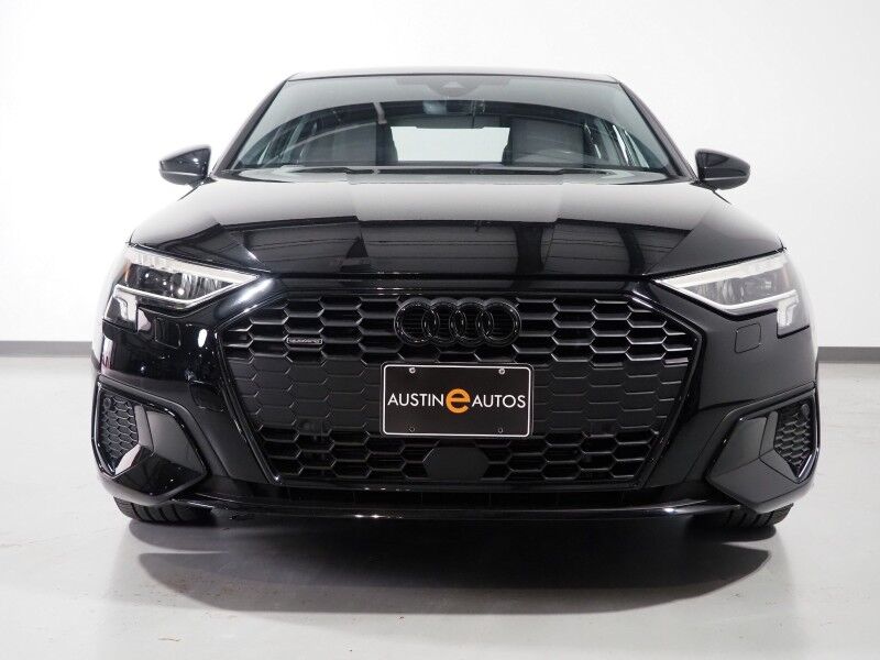 2023 Audi A3 Premium 40 TFSI Quattro *BLACK OPTIC PKG, CONVENIENCE PKG, SAFETY ALERTS, BACKUP-CAMERA, COLOR TOUCHSCREEN, MOONROOF, LEATHER, HEATED SEATS, ADVANCED KEY, PARK ASSIST, WIRELESS CHARGING, ANDROID & APPLE Round Rock TX
