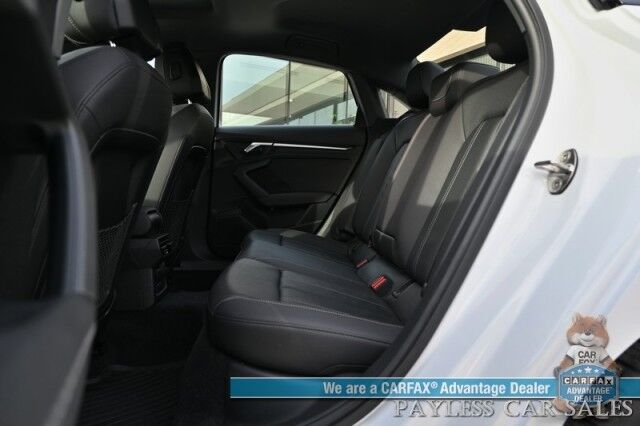 2023 Audi A3 Premium / AWD / Convenience & Black Optic Pkg / Power & Heated Leather Seats / Sunroof / Adaptive Cruise Control / Lane Departure & Blind Spot Alert / Apple CarPlay & Android Auto / Back Up Camera Anchorage AK