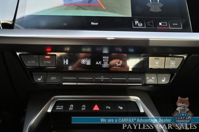 2023 Audi A3 Premium / AWD / Convenience & Black Optic Pkg / Power & Heated Leather Seats / Sunroof / Adaptive Cruise Control / Lane Departure & Blind Spot Alert / Apple CarPlay & Android Auto / Back Up Camera Anchorage AK