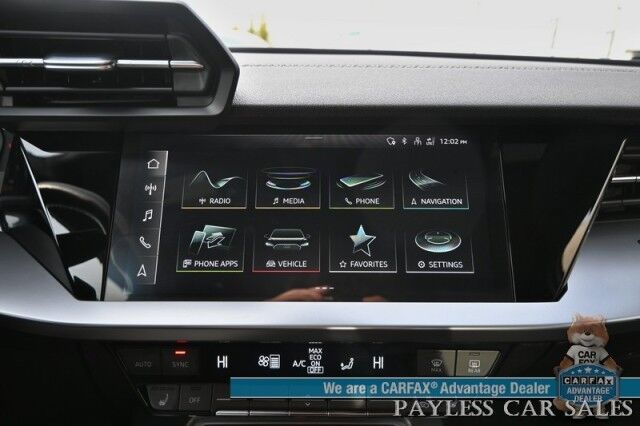 2023 Audi A3 Premium / AWD / Convenience & Black Optic Pkg / Power & Heated Leather Seats / Sunroof / Adaptive Cruise Control / Lane Departure & Blind Spot Alert / Apple CarPlay & Android Auto / Back Up Camera Anchorage AK