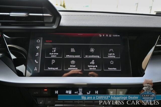 2023 Audi A3 Premium / AWD / Convenience & Black Optic Pkg / Power & Heated Leather Seats / Sunroof / Adaptive Cruise Control / Lane Departure & Blind Spot Alert / Apple CarPlay & Android Auto / Back Up Camera Anchorage AK