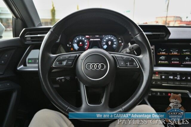 2023 Audi A3 Premium / AWD / Convenience & Black Optic Pkg / Power & Heated Leather Seats / Sunroof / Adaptive Cruise Control / Lane Departure & Blind Spot Alert / Apple CarPlay & Android Auto / Back Up Camera Anchorage AK