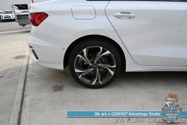 2023 Audi A3 Premium / AWD / Convenience & Black Optic Pkg / Power & Heated Leather Seats / Sunroof / Adaptive Cruise Control / Lane Departure & Blind Spot Alert / Apple CarPlay & Android Auto / Back Up Camera Anchorage AK