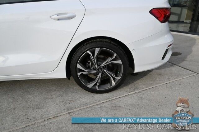 2023 Audi A3 Premium / AWD / Convenience & Black Optic Pkg / Power & Heated Leather Seats / Sunroof / Adaptive Cruise Control / Lane Departure & Blind Spot Alert / Apple CarPlay & Android Auto / Back Up Camera Anchorage AK