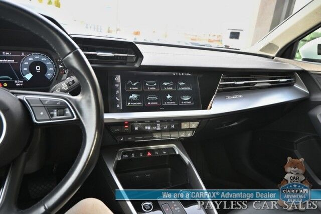 2023 Audi A3 Premium / AWD / Convenience & Black Optic Pkg / Power & Heated Leather Seats / Sunroof / Adaptive Cruise Control / Lane Departure & Blind Spot Alert / Apple CarPlay & Android Auto / Back Up Camera Anchorage AK