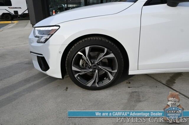 2023 Audi A3 Premium / AWD / Convenience & Black Optic Pkg / Power & Heated Leather Seats / Sunroof / Adaptive Cruise Control / Lane Departure & Blind Spot Alert / Apple CarPlay & Android Auto / Back Up Camera Anchorage AK