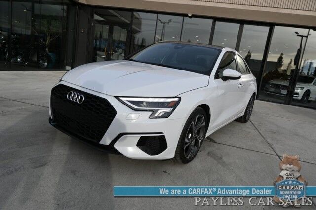 2023 Audi A3 Premium / AWD / Convenience & Black Optic Pkg / Power & Heated Leather Seats / Sunroof / Adaptive Cruise Control / Lane Departure & Blind Spot Alert / Apple CarPlay & Android Auto / Back Up Camera Anchorage AK