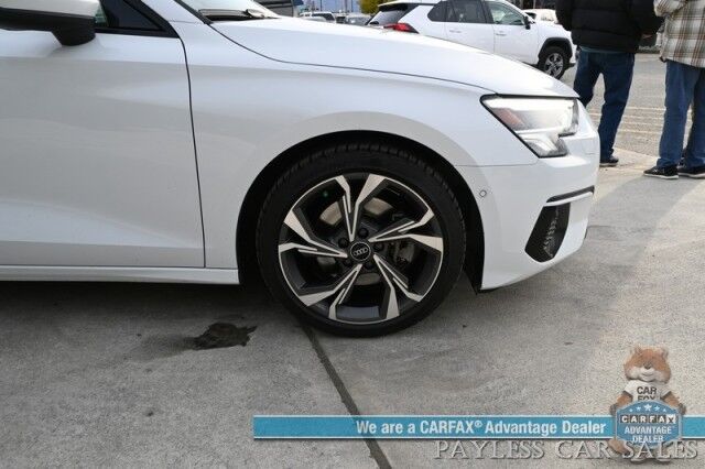 2023 Audi A3 Premium / AWD / Convenience & Black Optic Pkg / Power & Heated Leather Seats / Sunroof / Adaptive Cruise Control / Lane Departure & Blind Spot Alert / Apple CarPlay & Android Auto / Back Up Camera Anchorage AK