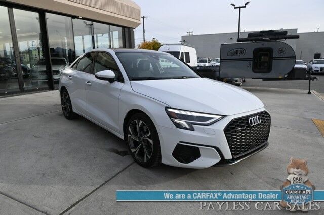2023 Audi A3 Premium / AWD / Convenience & Black Optic Pkg / Power & Heated Leather Seats / Sunroof / Adaptive Cruise Control / Lane Departure & Blind Spot Alert / Apple CarPlay & Android Auto / Back Up Camera Anchorage AK