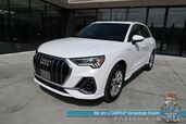 2023 Audi Q3 S line Premium / AWD / Convenience Pkg / Power & Heated Leather Seats / Panoramic Sunroof / Blind Spot & Forward Collision Alert / Apple CarPlay & Android Auto / Back Up Camera / Cruise Control / Tow Pkg / 28 MPG