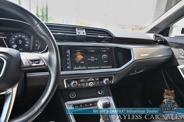 2023 Audi Q3 S line Premium / AWD / Convenience Pkg / Power & Heated Leather Seats / Panoramic Sunroof / Blind Spot & Forward Collision Alert / Apple CarPlay & Android Auto / Back Up Camera / Cruise Control / Tow Pkg / 28 MPG Wasilla AK