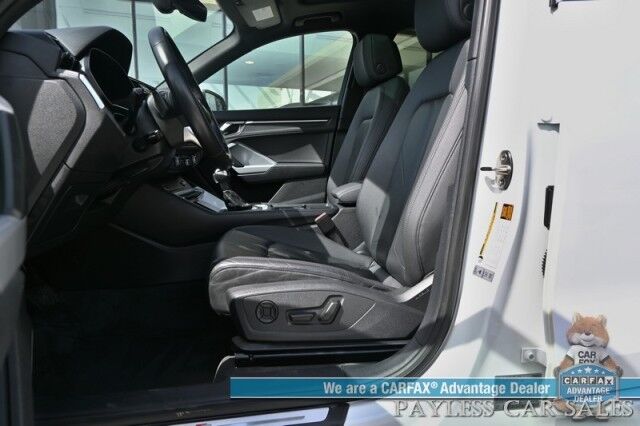 2023 Audi Q3 S line Premium / AWD / Convenience Pkg / Power & Heated Leather Seats / Panoramic Sunroof / Blind Spot & Forward Collision Alert / Apple CarPlay & Android Auto / Back Up Camera / Cruise Control / Tow Pkg / 28 MPG Anchorage AK