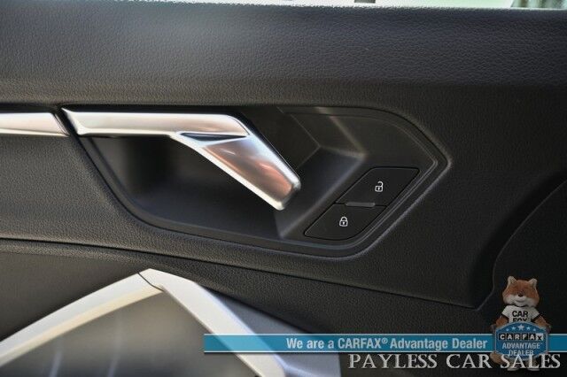 2023 Audi Q3 S line Premium / AWD / Convenience Pkg / Power & Heated Leather Seats / Panoramic Sunroof / Blind Spot & Forward Collision Alert / Apple CarPlay & Android Auto / Back Up Camera / Cruise Control / Tow Pkg / 28 MPG Anchorage AK