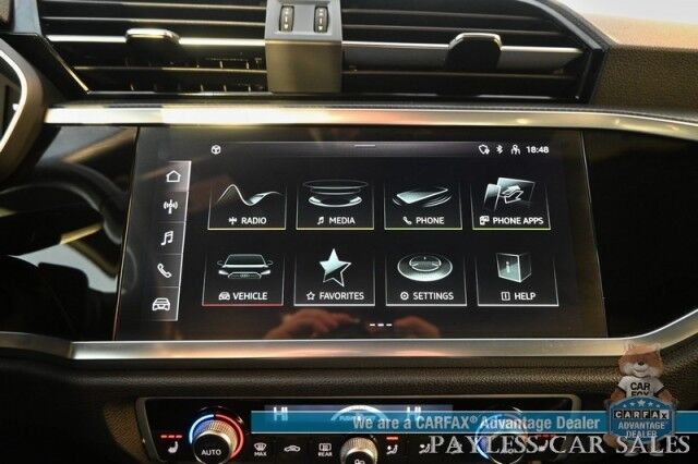 2023 Audi Q3 S line Premium / AWD / Convenience Pkg / Power & Heated Leather Seats / Panoramic Sunroof / Lane Departure & Blind Spot Alert / Apple CarPlay & Android Auto / Back Up Camera / Keyless Entry & Start / 28 MPG / 1-Owner Anchorage AK 2023 Audi Q3 S line Premium / AWD / Convenience Pkg / Power & Heated Leather Seats / Panoramic Sunroof / Lane Departure & Blind Spot Alert / Apple CarPlay & Android Auto / Back Up Camera / Keyless Entry & Start / 28 MPG / 1-Owner Anchorage AK