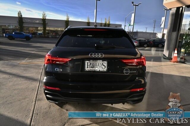 2023 Audi Q3 S line Premium / AWD / Convenience Pkg / Power & Heated Leather Seats / Panoramic Sunroof / Lane Departure & Blind Spot Alert / Apple CarPlay & Android Auto / Back Up Camera / Keyless Entry & Start / 28 MPG / 1-Owner Anchorage AK 2023 Audi Q3 S line Premium / AWD / Convenience Pkg / Power & Heated Leather Seats / Panoramic Sunroof / Lane Departure & Blind Spot Alert / Apple CarPlay & Android Auto / Back Up Camera / Keyless Entry & Start / 28 MPG / 1-Owner Anchorage AK