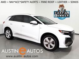 2023_Audi_Q4 e-tron Premium Plus 50 Quattro_*NAVIGATION, VIRTUAL COCKPIT, ADAPTIVE CRUISE, SAFETY ALERTS, PANORAMA MOONROOF, LEATHER, HEATED SEATS/STEERING, 20 INCH WHEELS, SONOS AUDIO, WIRELESS CHARGING, ANDROID & APPLE_ Round Rock TX