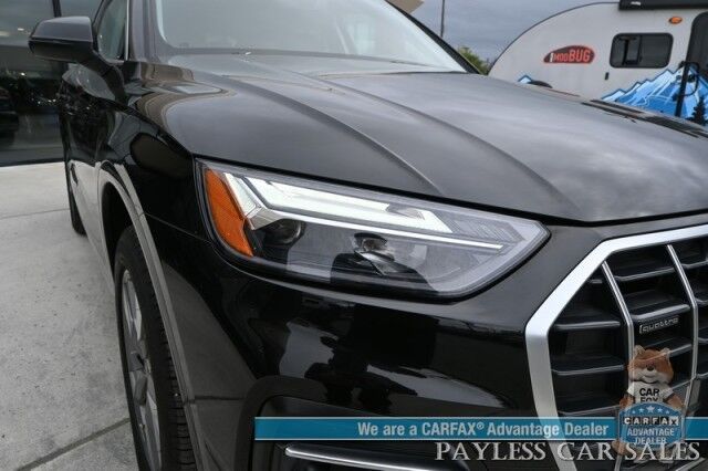 2023 Audi Q5 Premium Plus / AWD / Heated & Cooled Leather Seats / Heated Steering / NAV / Panoramic / B&O Speakers / Adaptive Cruise & Blind Spot / Apple CarPlay & Android Auto / 360 Cam / Tow Pkg / 1-Owner Anchorage AK