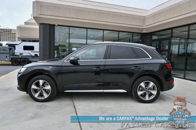 2023 Audi Q5 Premium Plus / AWD / Heated & Cooled Leather Seats / Heated Steering / NAV / Panoramic / B&O Speakers / Adaptive Cruise & Blind Spot / Apple CarPlay & Android Auto / 360 Cam / Tow Pkg / 1-Owner Anchorage AK
