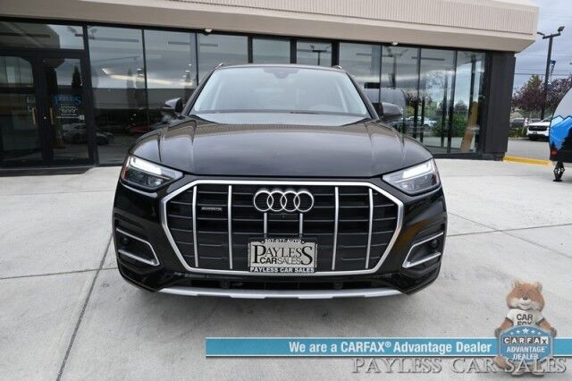 2023 Audi Q5 Premium Plus / AWD / Heated & Cooled Leather Seats / Heated Steering / NAV / Panoramic / B&O Speakers / Adaptive Cruise & Blind Spot / Apple CarPlay & Android Auto / 360 Cam / Tow Pkg / 1-Owner Anchorage AK