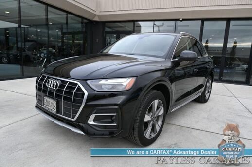 2023 Audi Q5 Premium Plus / AWD / Heated & Cooled Leather Seats / Heated Steering / NAV / Panoramic / B&O Speakers / Adaptive Cruise & Blind Spot / Apple CarPlay & Android Auto / 360 Cam / Tow Pkg / 1-Owner Anchorage AK