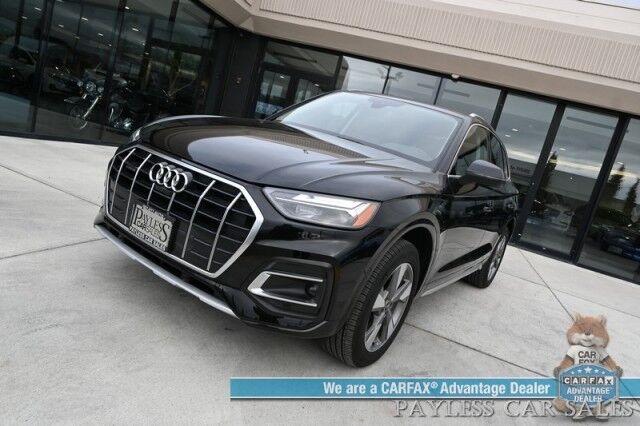 2023 Audi Q5 Premium Plus / AWD / Heated & Cooled Leather Seats / Heated Steering / NAV / Panoramic / B&O Speakers / Adaptive Cruise & Blind Spot / Apple CarPlay & Android Auto / 360 Cam / Tow Pkg / 1-Owner Anchorage AK