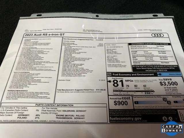 2023 Audi RS e-tron GT Base quattro Dallas TX