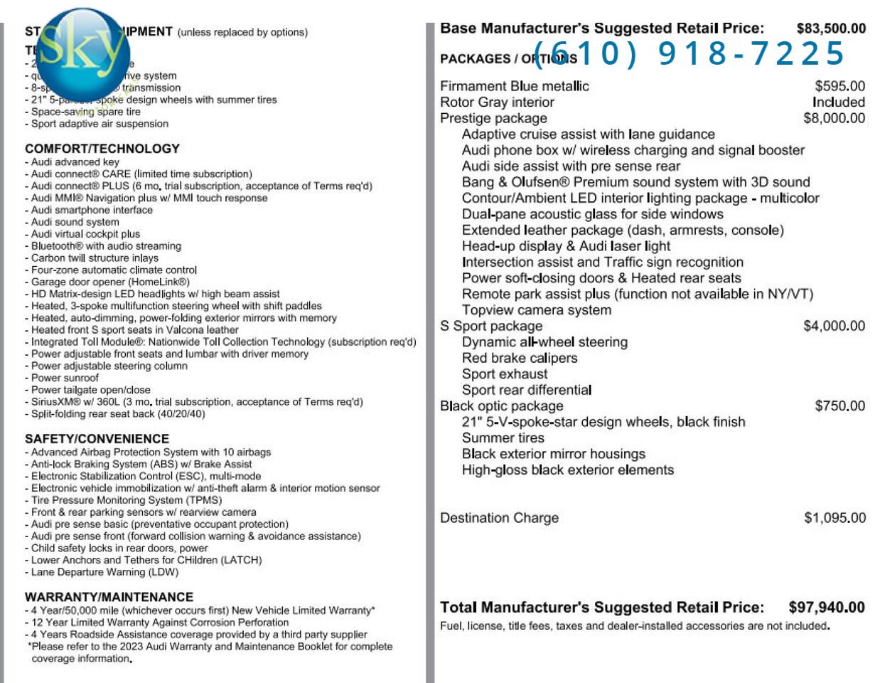 2023 Audi S7 Quattro AWD Prestige West Chester PA