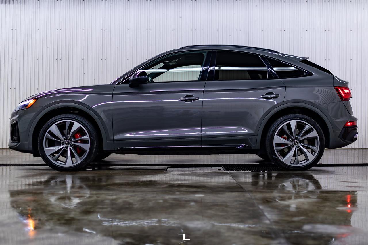 2023 Audi SQ5 Sportback Quattro Technik Black Optics Leather Roof Nav BCam Red Deer AB