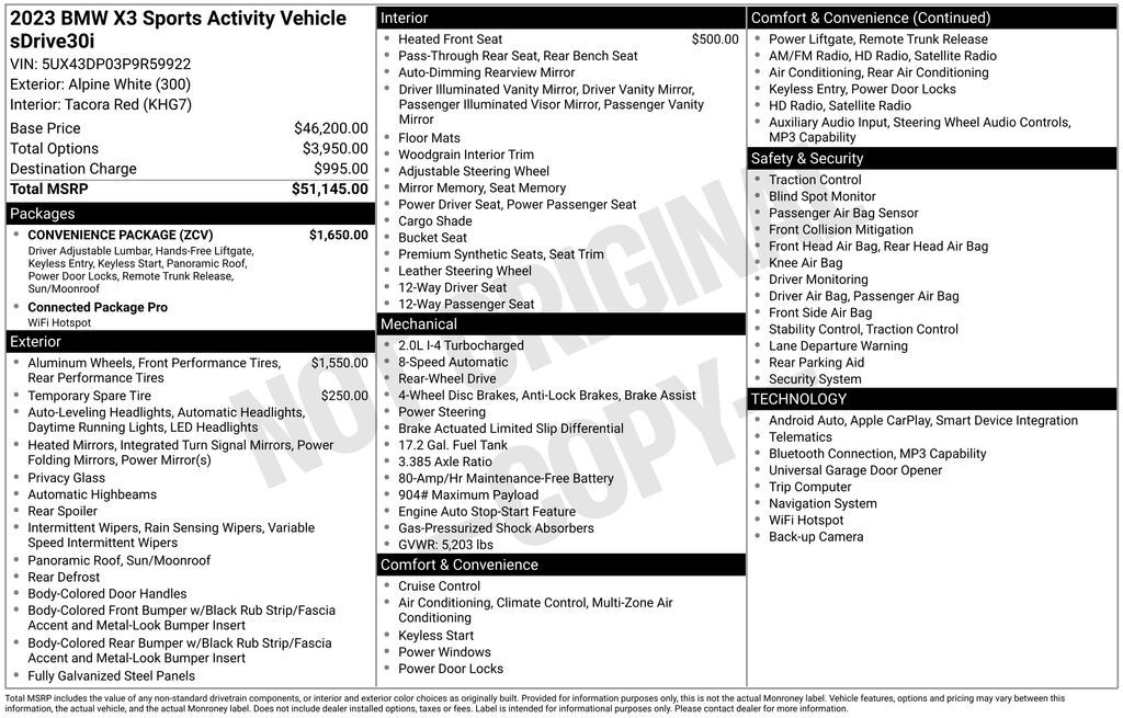 2023 BMW X3 sDrive30i Tucson AZ