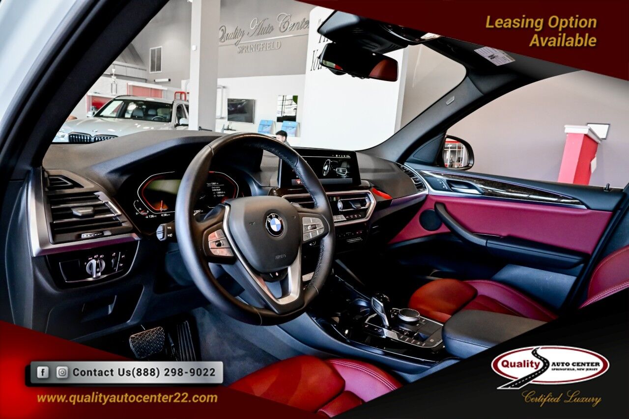 2023 BMW X3 xDrive30i, RED INTERIOR, Pano Roof, Convenience Pkg, Remote Start