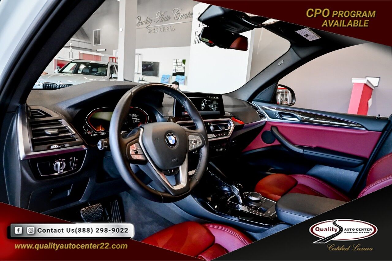 2023 BMW X3 xDrive30i, RED INTERIOR, Pano Roof, Convenience Pkg, Remote Start