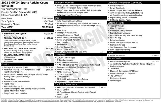 2023 BMW X4 xDrive30i Raleigh NC