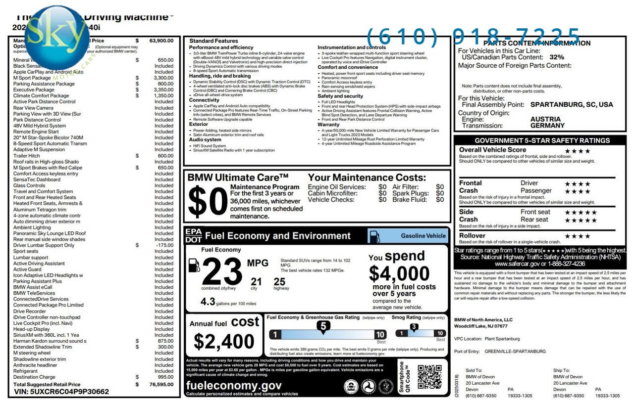 2023 BMW X5 AWD xDrive40i M SPORT West Chester PA